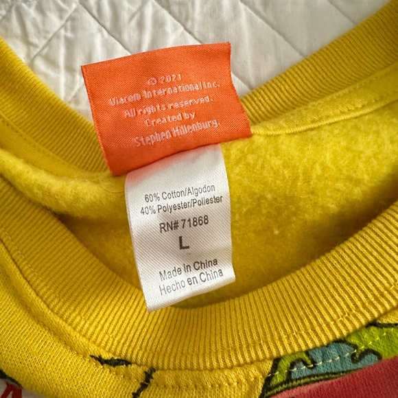 Rare SpongeBob SquarePants All Over Print Graphic Sweatshirt Crewneck - Picture 7 of 10